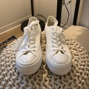 white platform sneakers